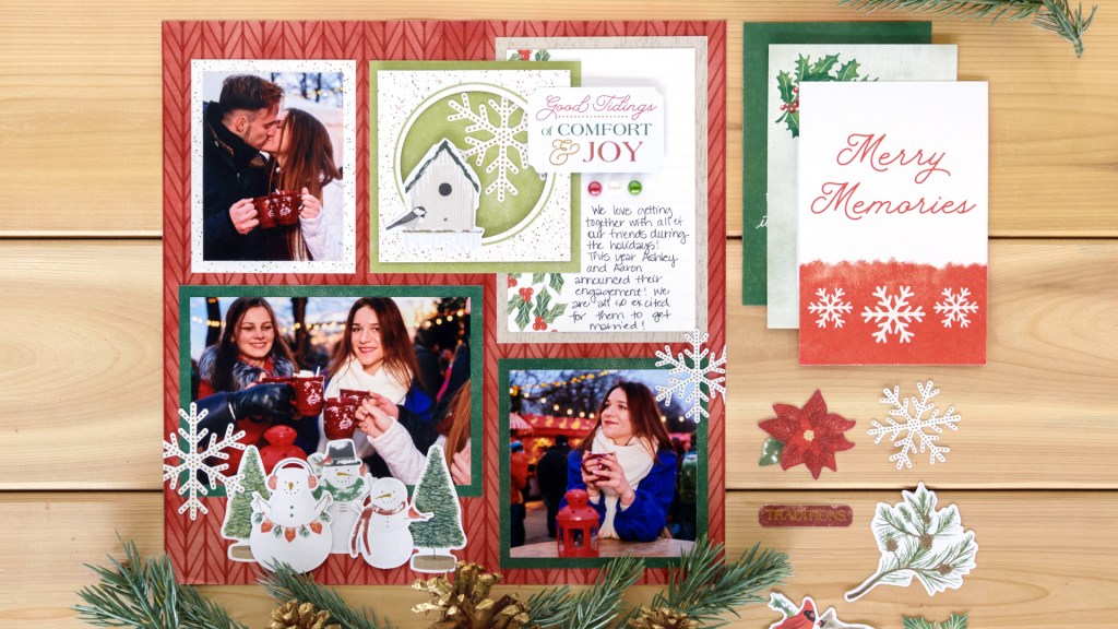 Mat Your Merry Makings With This Christmas Scrapbook Layout