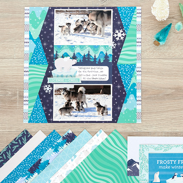 Behold A Brisk Beauty With This Winter Scrapbook Layout