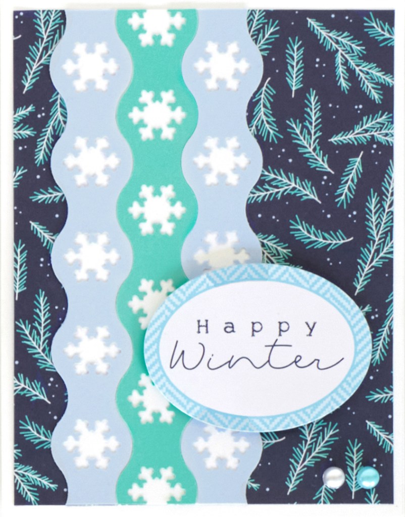 Winter and snowflake themed card.