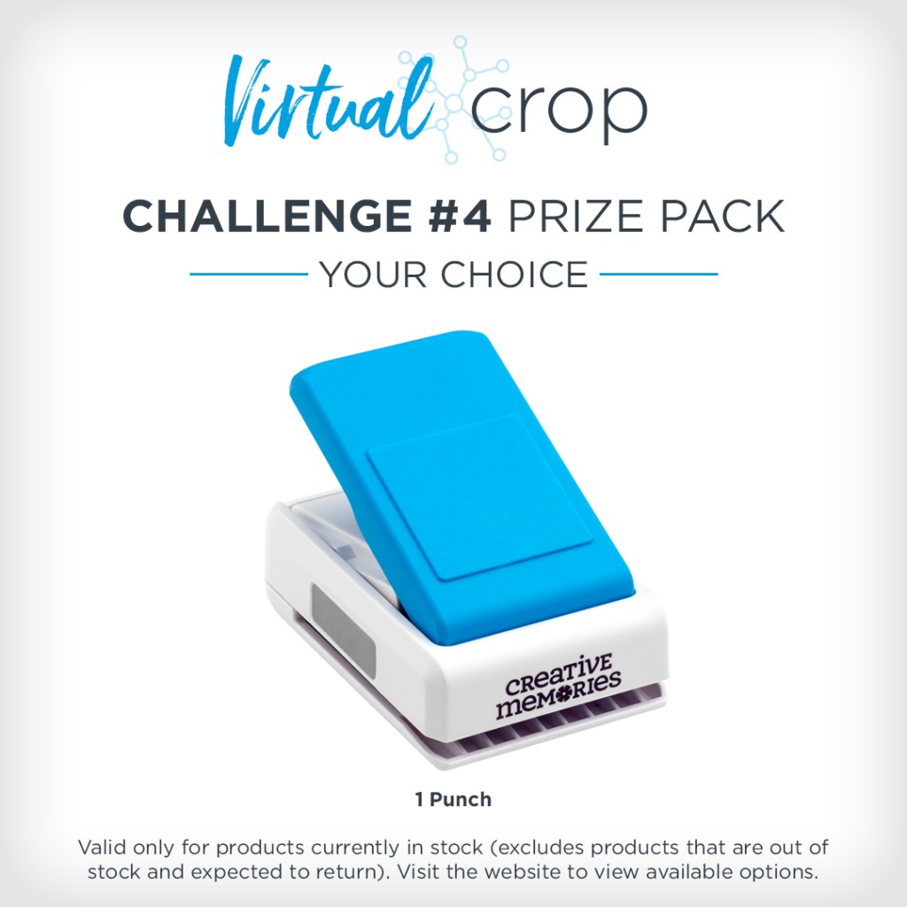 Virtual Crop challenge 4 prize pack is your choice of any one punch. Valid only for products currently in stock, excludes products that are out of stock and expected to return. Visit the website to view available options.