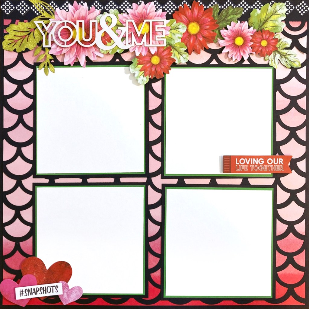 Live Life Boldly With This Eye-catching Four Photo Scrapbook Layout