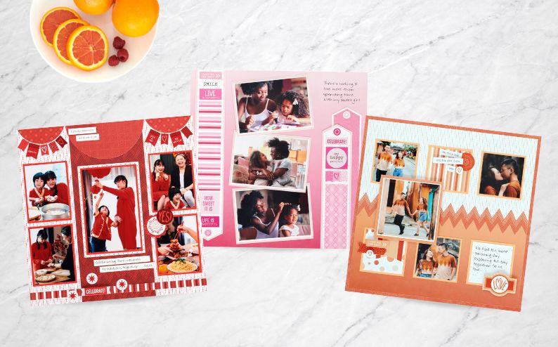 Be Tickled Pink (And Red And Orange!) With These Tonal Scrapbook Layouts