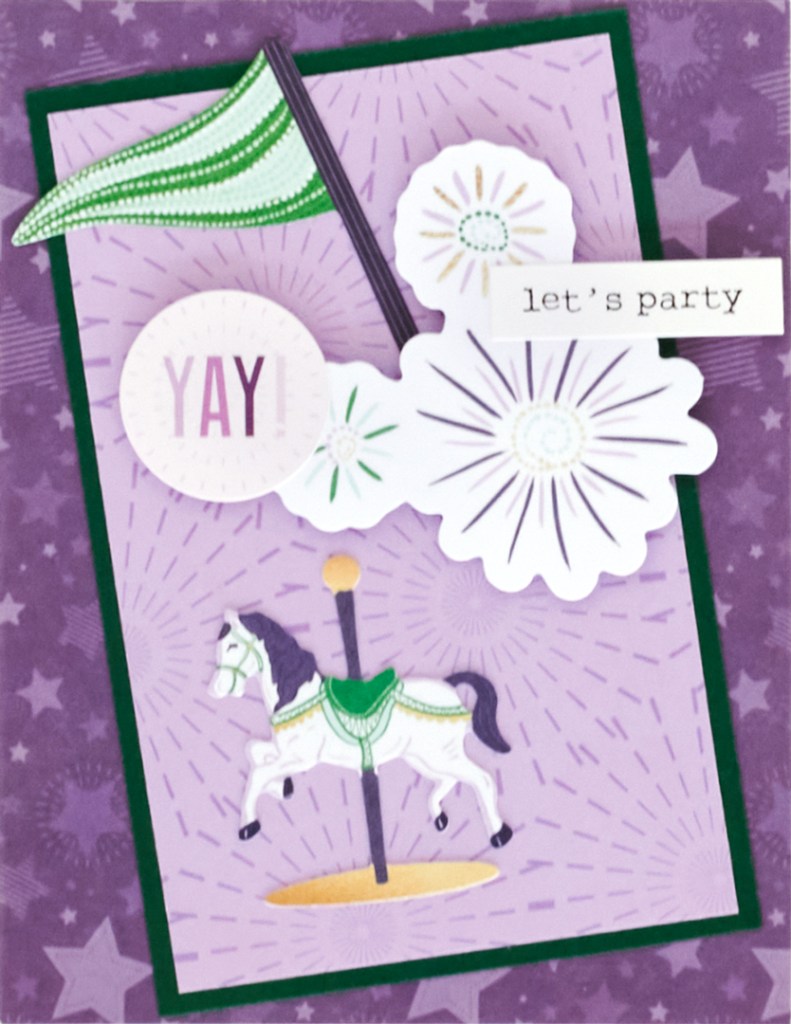 Carnival-themed party card.