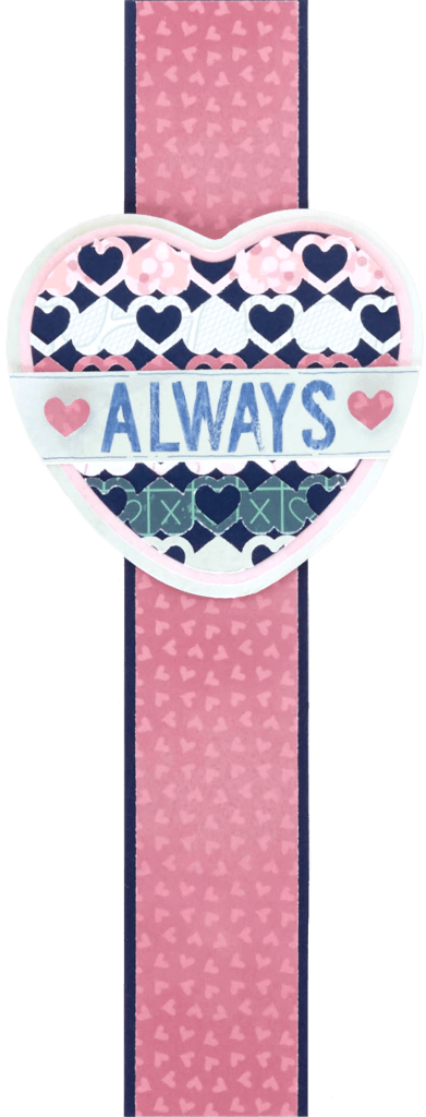 Heart-themed vertical scrapbook border.