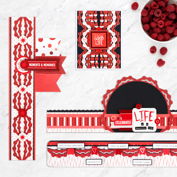 Link Your Memories Together With These Tonal Scrapbook Borders And DIY Card