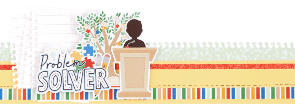 School-themed scrapbooking border.