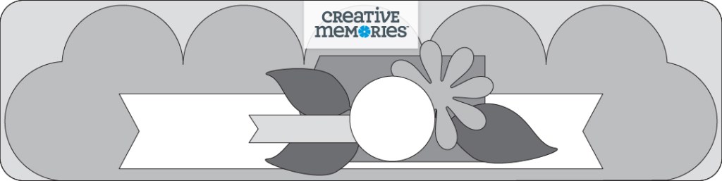 Gray tonal scrapbooking border sketch.