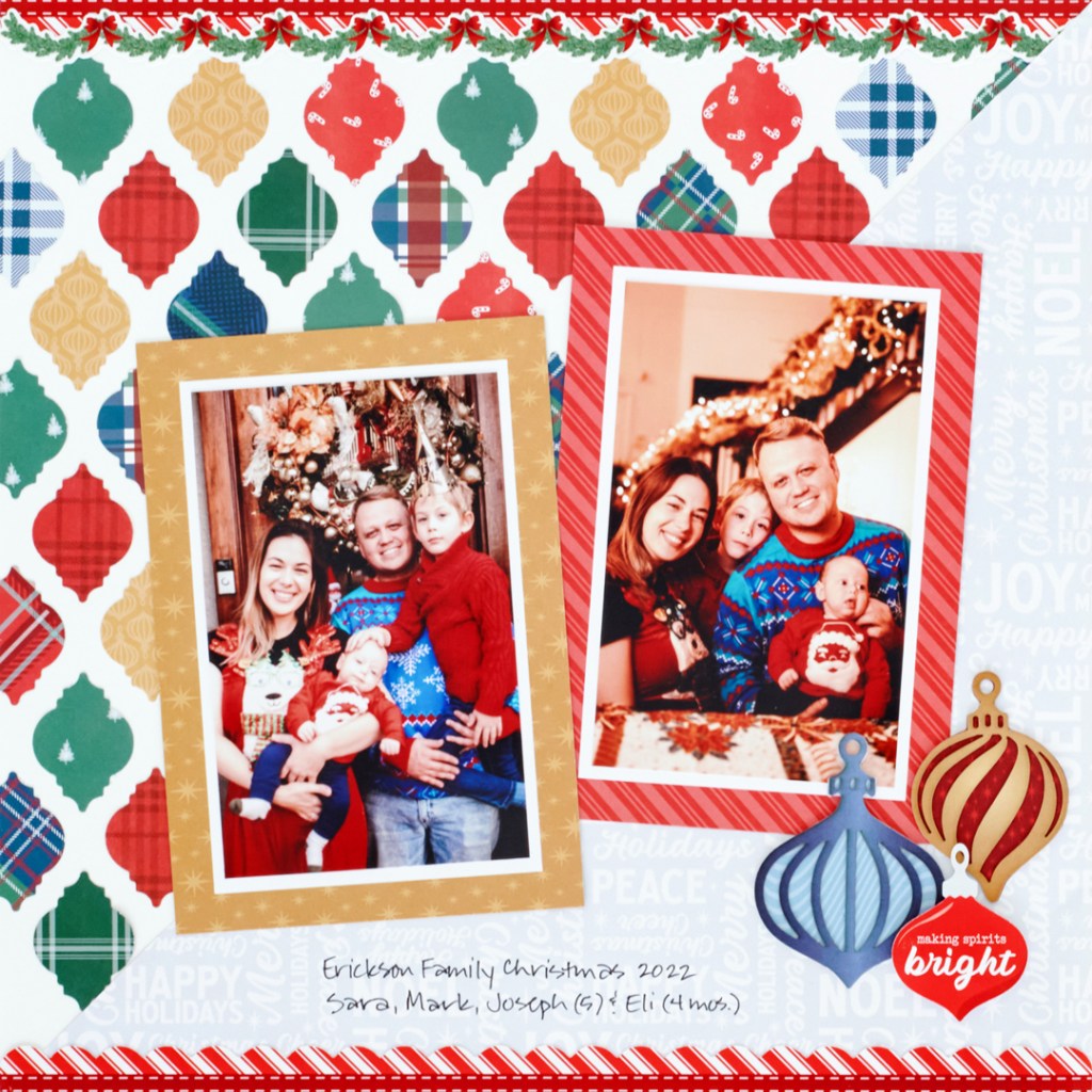 Christmas scrapbook layout.