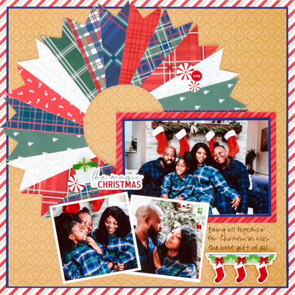 Christmas scrapbook layout.