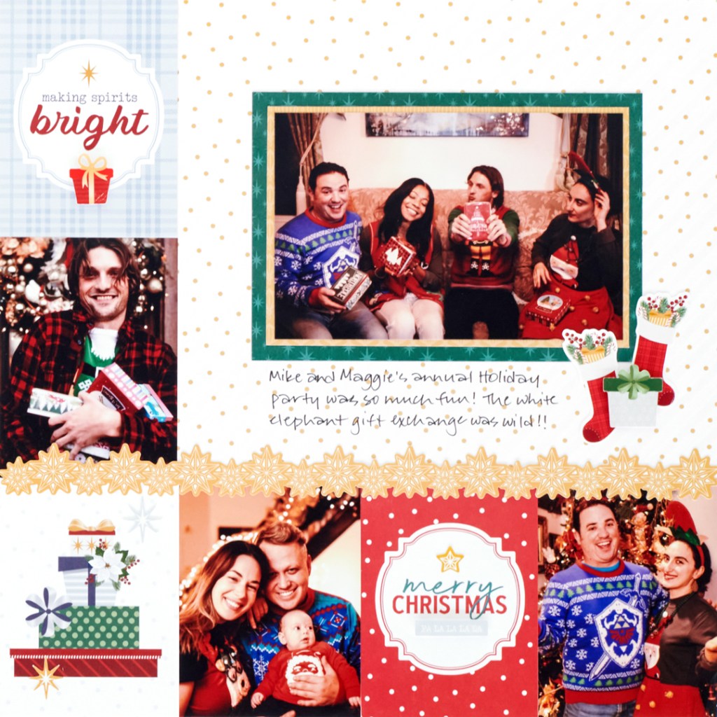 Christmas scrapbook layout.