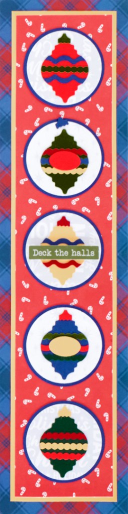 Christmas scrapbooking border featuring the Festive Ornament Build-A-Punch.