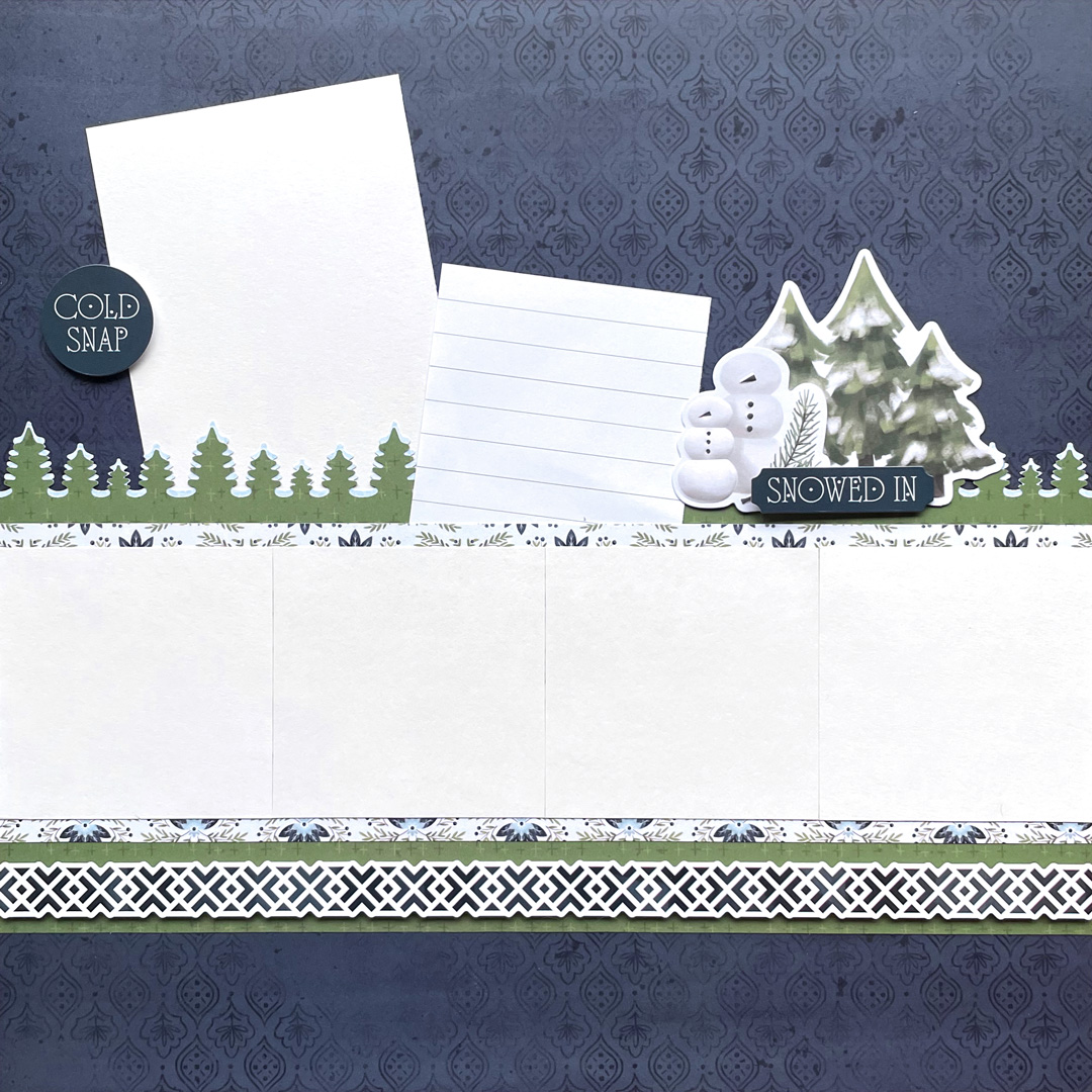 Winter scrapbooking layout.