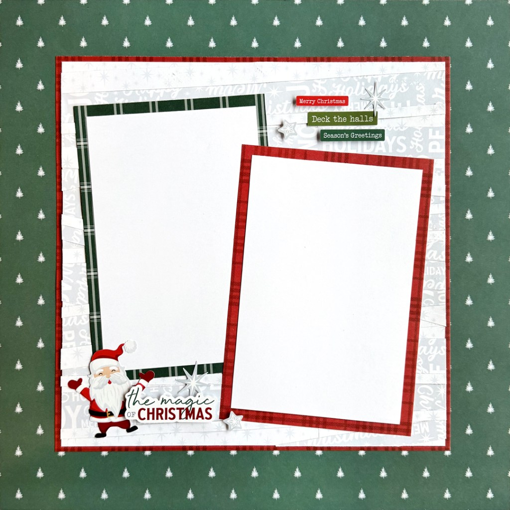 Christmas scrapbook layout.