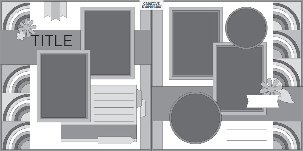 Gray tonal two-page sketch.