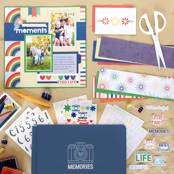 Celebrate The Joys Of Everyday Life With This Rainbow Scrapbook Spread