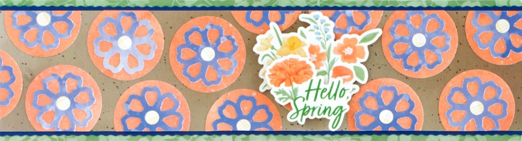 Spring floral scrapbook border.