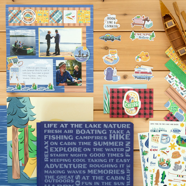 Catch Of The Day: Lake Life Scrapbooking Layout