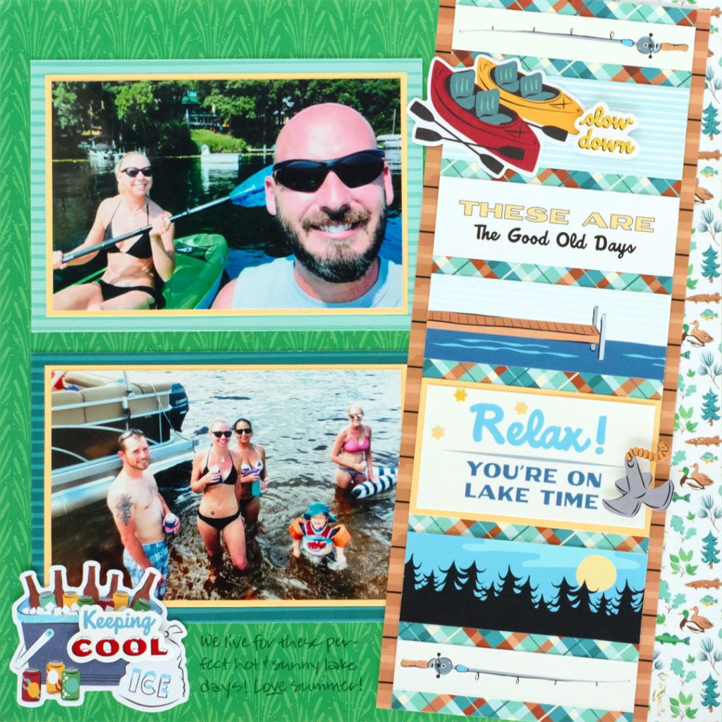 Lake scrapbooking layout