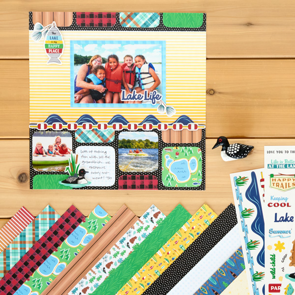 Dive Into This Lake Scrapbook Layout!