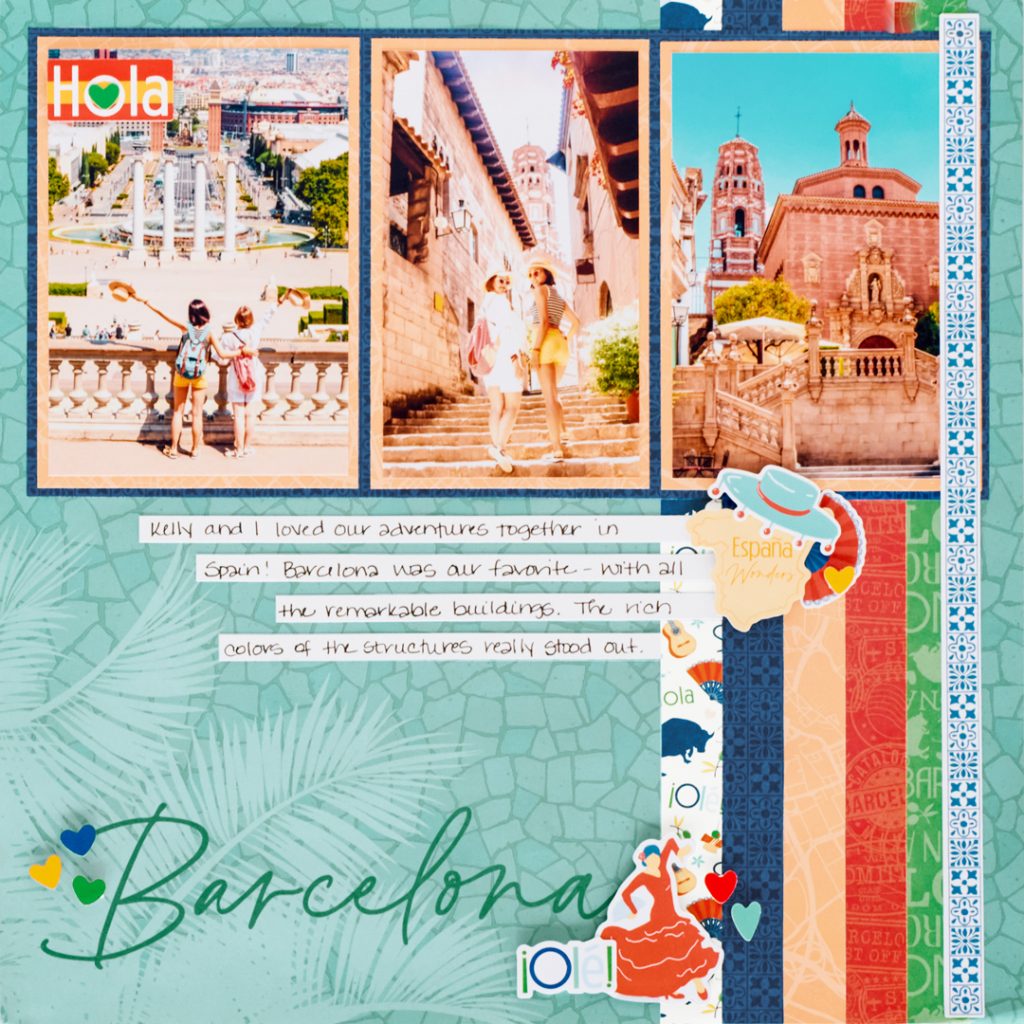 Barcelona scrapbook layout.
