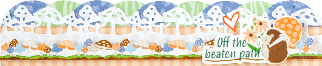 Mushroom scrapbook border.