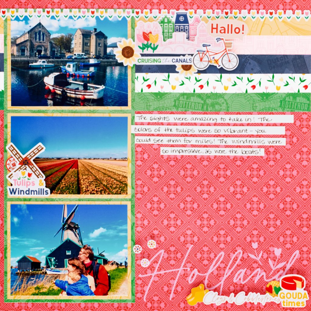 Holland scrapbook layout.