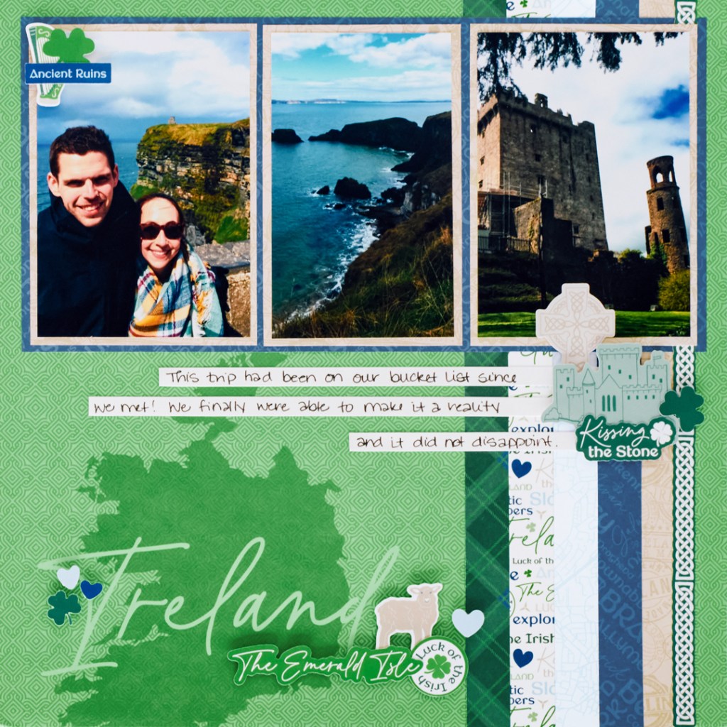 Ireland scrapbook layout.