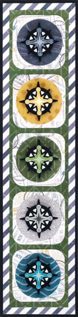 Travel scrapbooking border featuring Compass Punch.