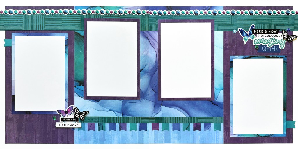 Alcohol ink scrapbooking layout for everyday.