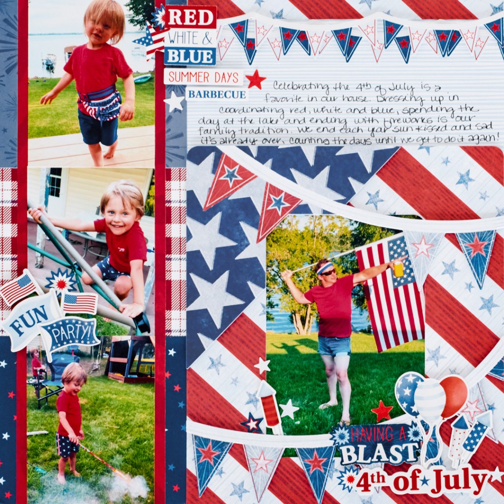 USA scrapbooking layout.