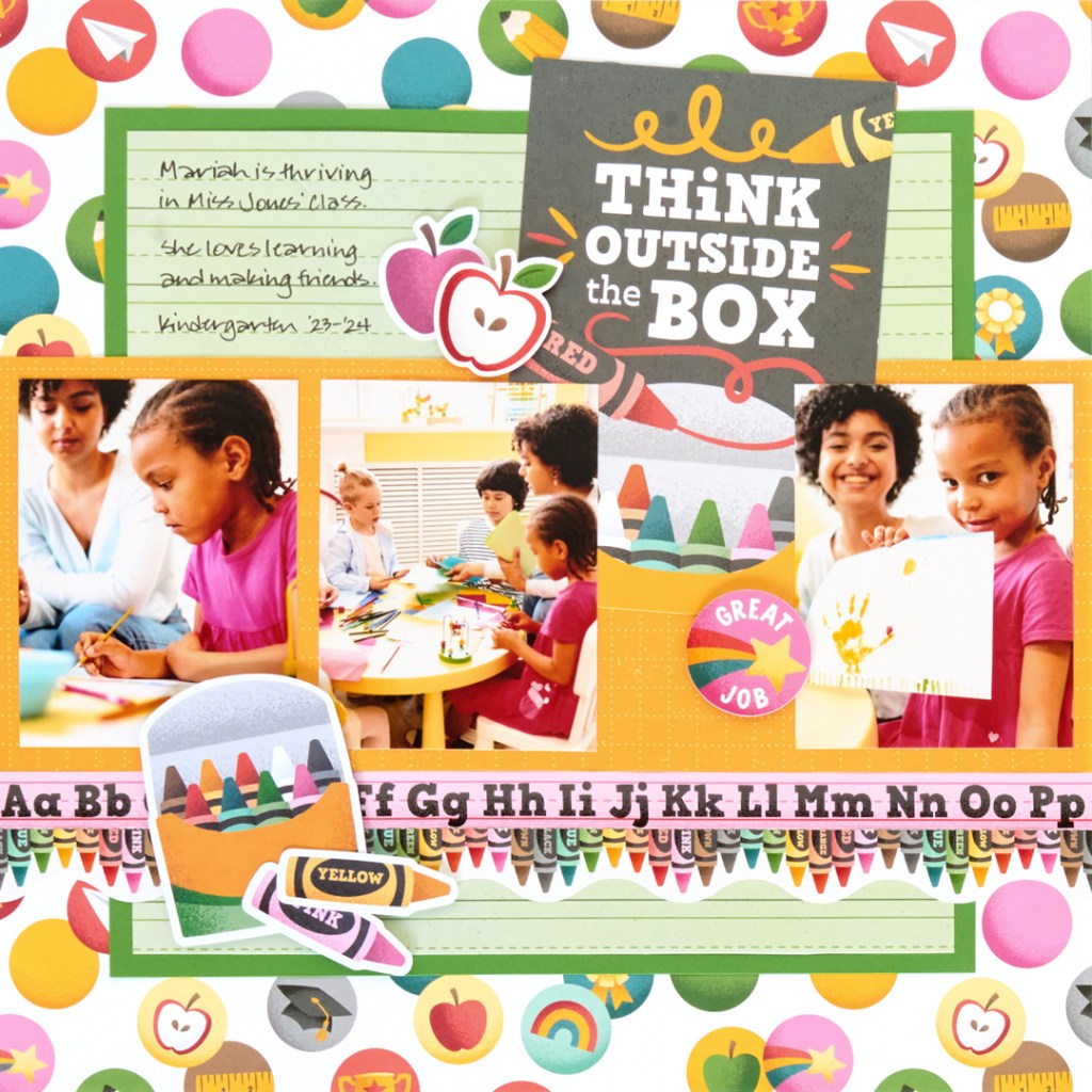 School themed layout.