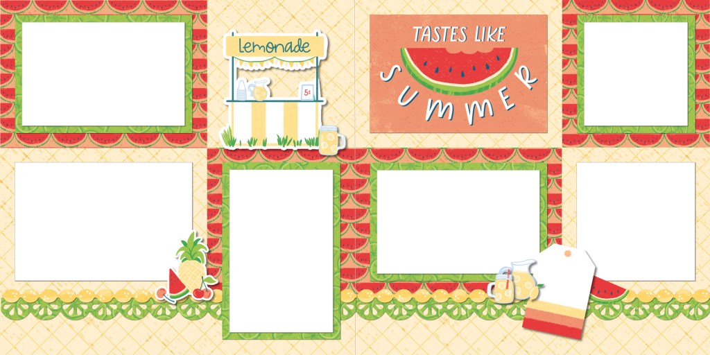 Summer scrapbooking layout.