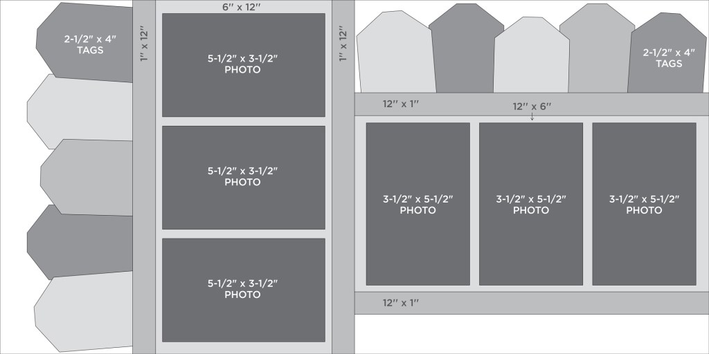 Two-page scrapbooking sketch.