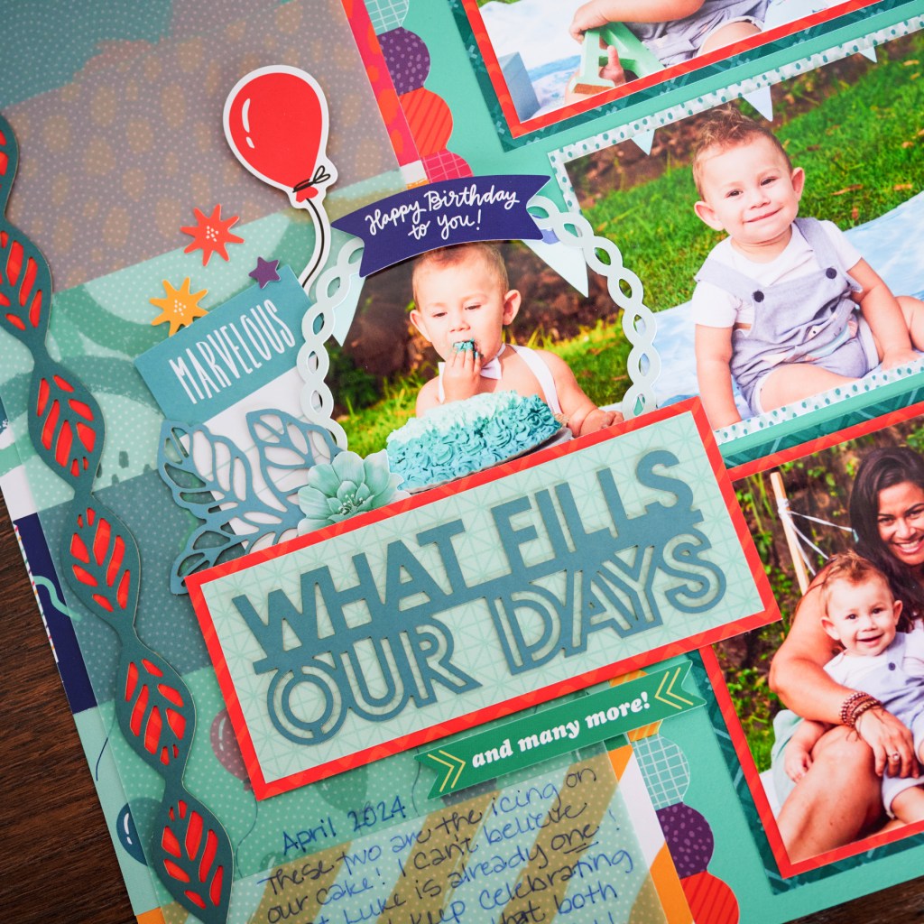 A Coordinated Celebration: Mixing Collections for a Special Birthday Layout