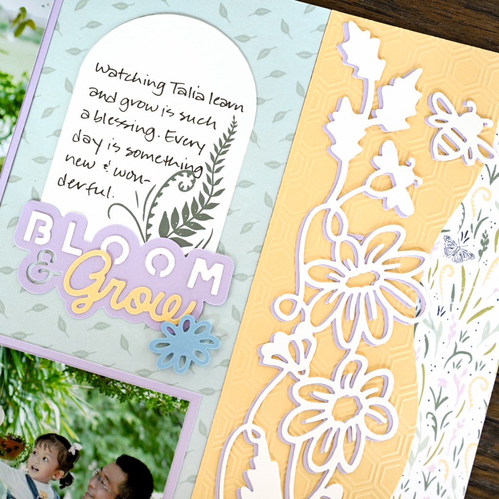 Bloom & Grow: A Spring Layout with Die-Cuts & Embossing