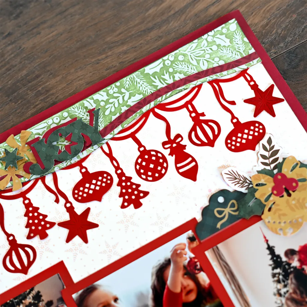 A Classic Christmas Layout with a Cut-and-Embossed Touch