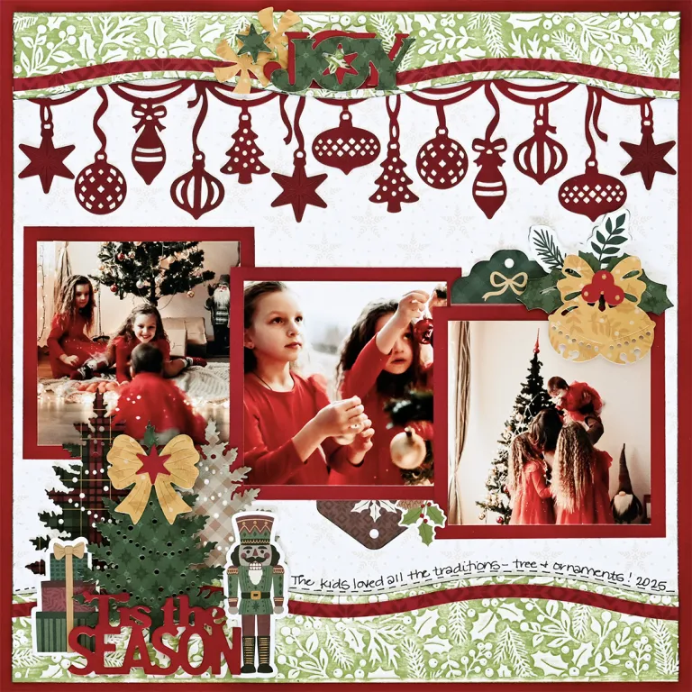 Create Timeless Christmas Layouts with Die-Cuts & Embossing