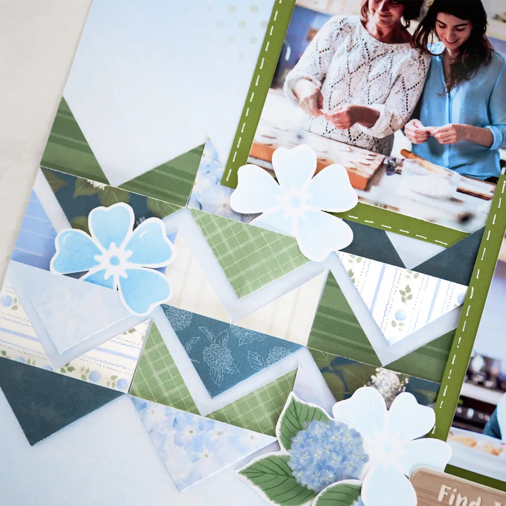 A Folded Chevron Layout with Hydrangea Haven